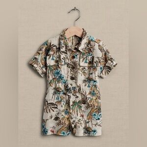 Banana Republic baby 0-3 Linen Tropical Romper
